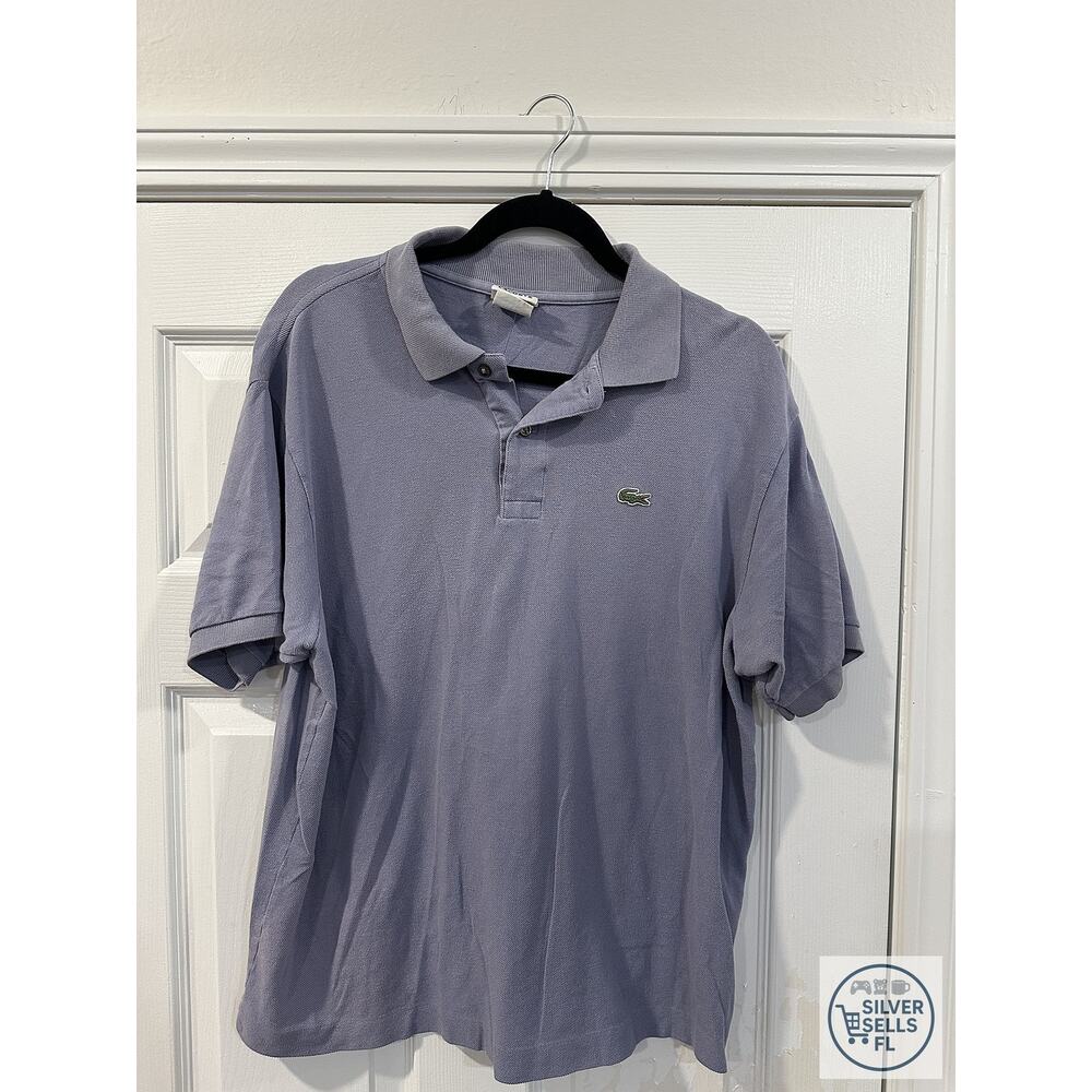 Lacoste Women’s Polo Shirt – Lavender Size 6 (Fits Like M) Classic Croc Logo Top